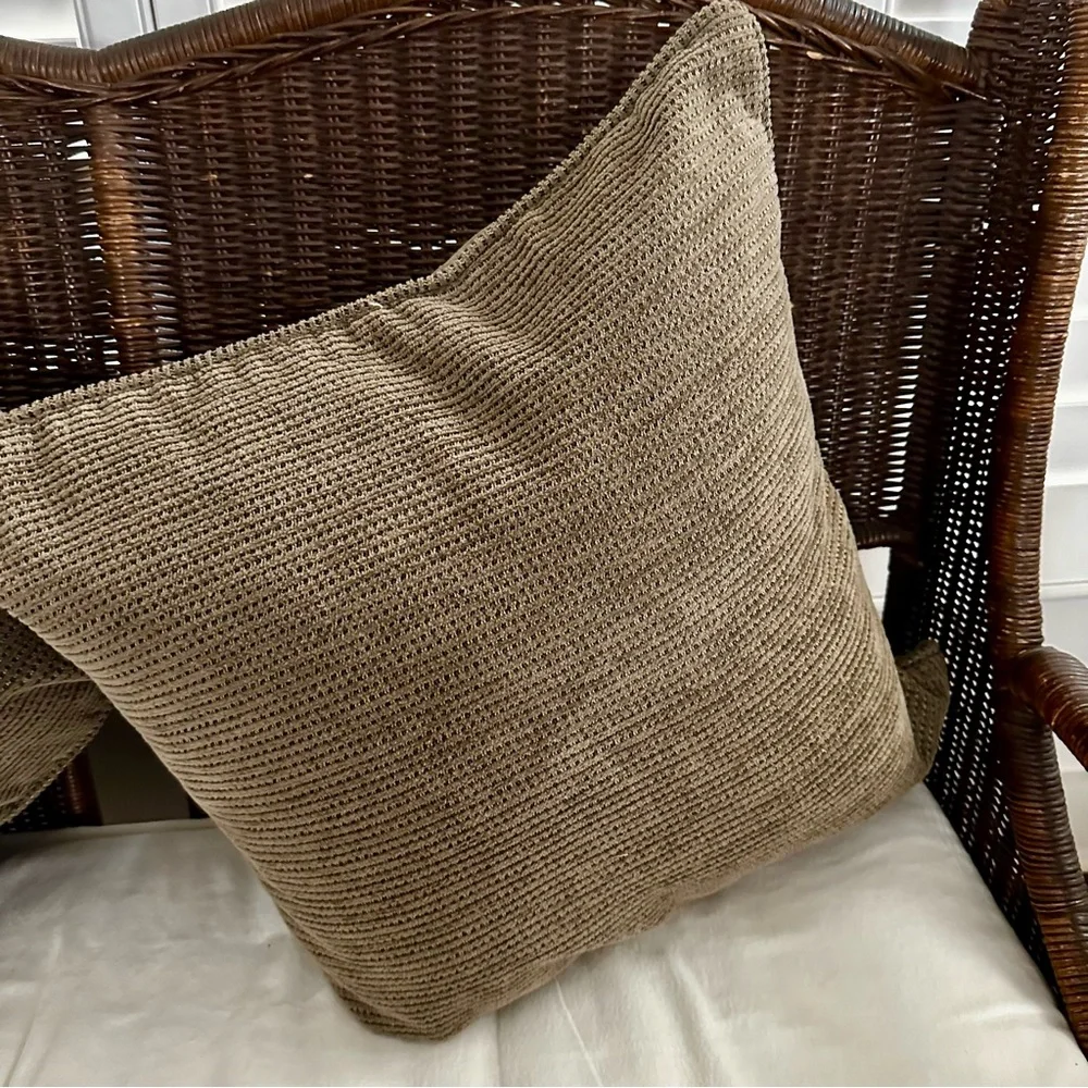 Vintage Olive Green and Kaki Throw Pillow Covers 2 in the Set